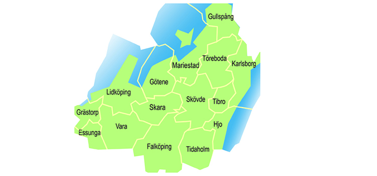 Schematisk Skaraborgskarta