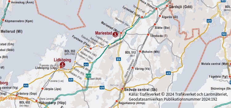 Kinnekullebanan finns med i Nationell infrastrukturplan