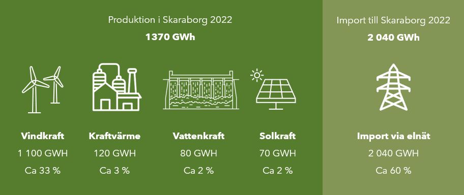 Import står för 60 % av Skaraborgs elbehov